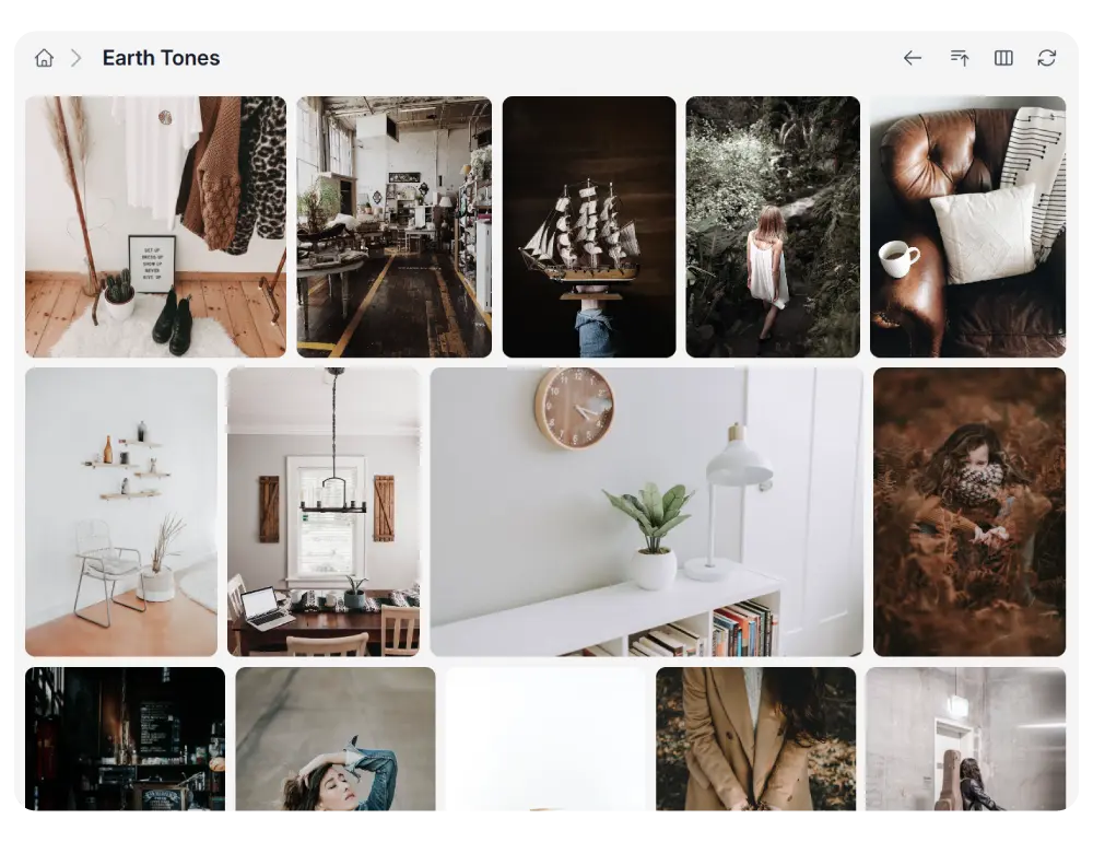 Synkivo gallery module in justified layout with varying image sizes