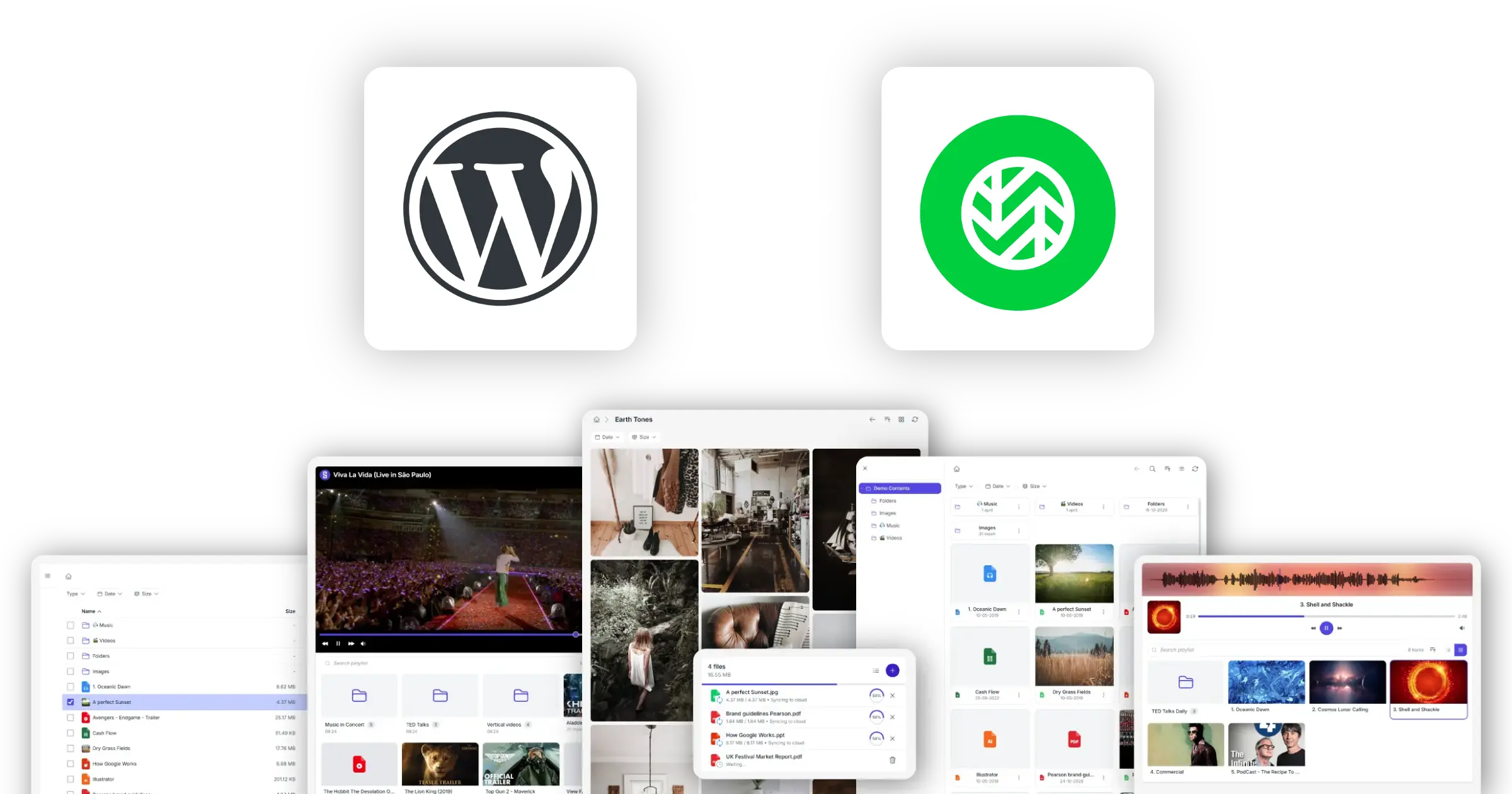Synkivo WordPress plugin showing Wasabi bucket file browser inside WordPress admin